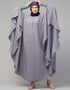 Modest smoking at sleeve Causal Daily Wear Irani kaftan In the Shade of  Grey